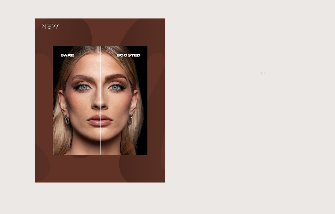 New before and after Brow Tease on figure