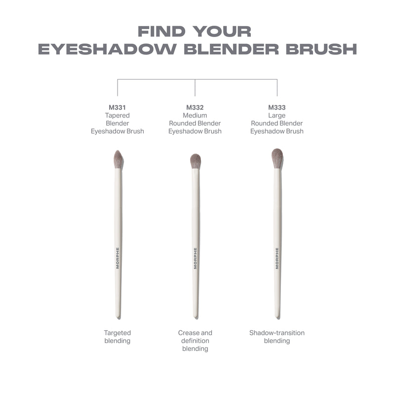 M333 Large Rounded Blender Eyeshadow Brush - Image 5 out of 5