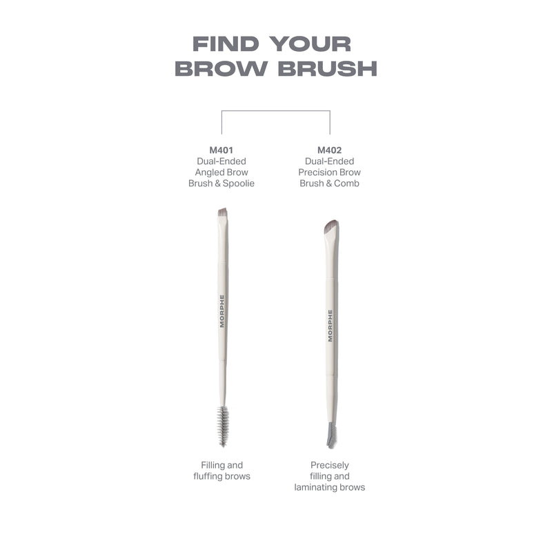 M401 Dual-Ended Angled Brow Brush & Spoolie - Image 5 out of 5