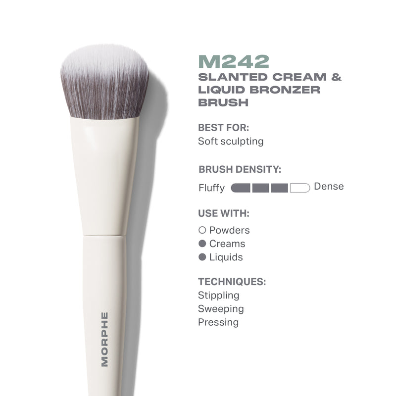 M242 Slanted Cream & Liquid Bronzer Brush - Image 3 out of 5