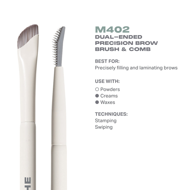 M402 Dual-Ended Precision Brow Brush & Comb - Image 3 out of 5
