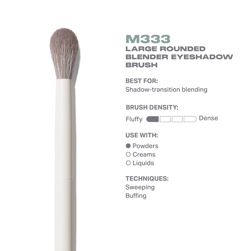 M333 Large Rounded Blender Eyeshadow Brush - Image 3 out of 5