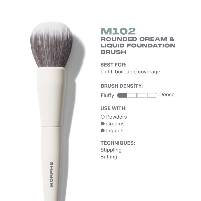M102 Rounded Cream & Liquid Foundation Brush - Image 2 out of 7
