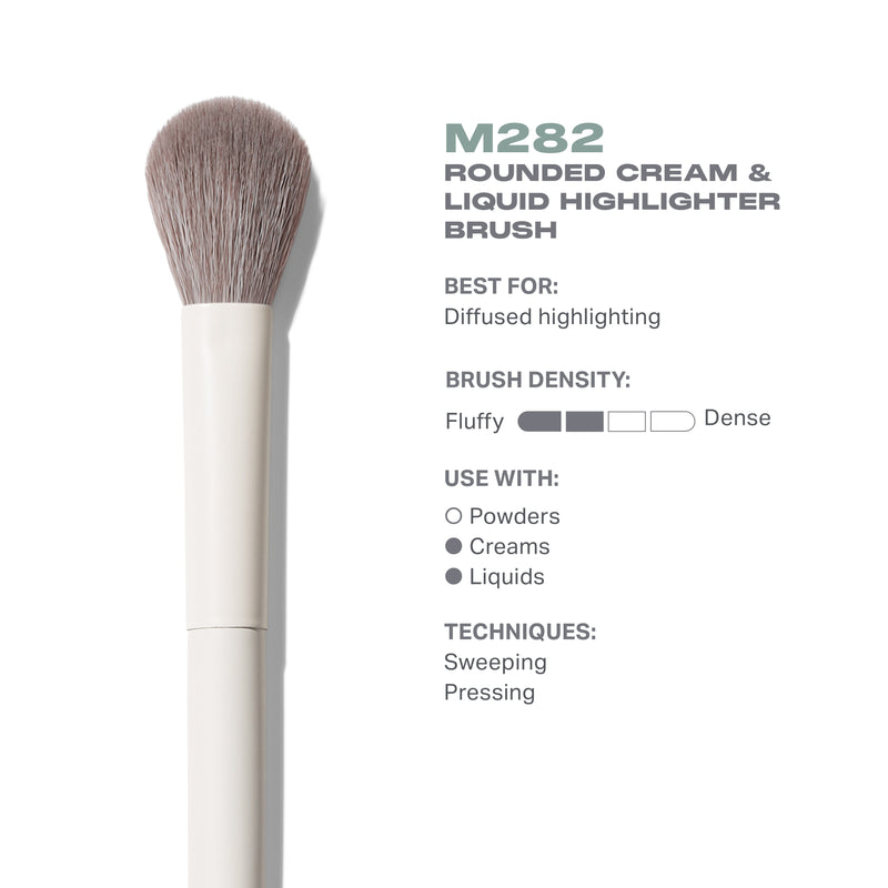 M282 Rounded Cream & Liquid Highlight Brush - Image 3 out of 5
