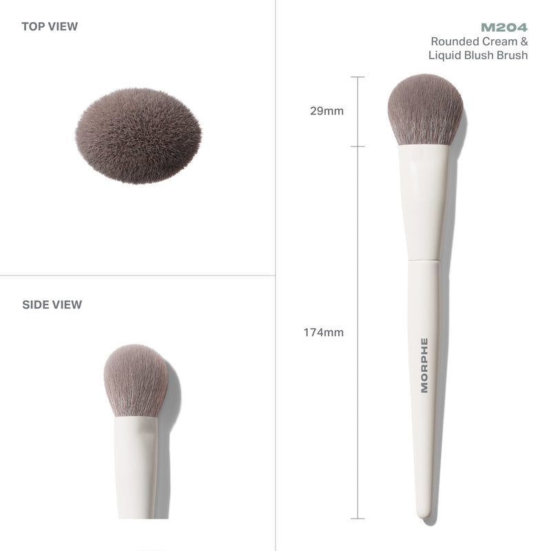 M204 Rounded Cream & Liquid Blush Brush - Image 4 out of 5