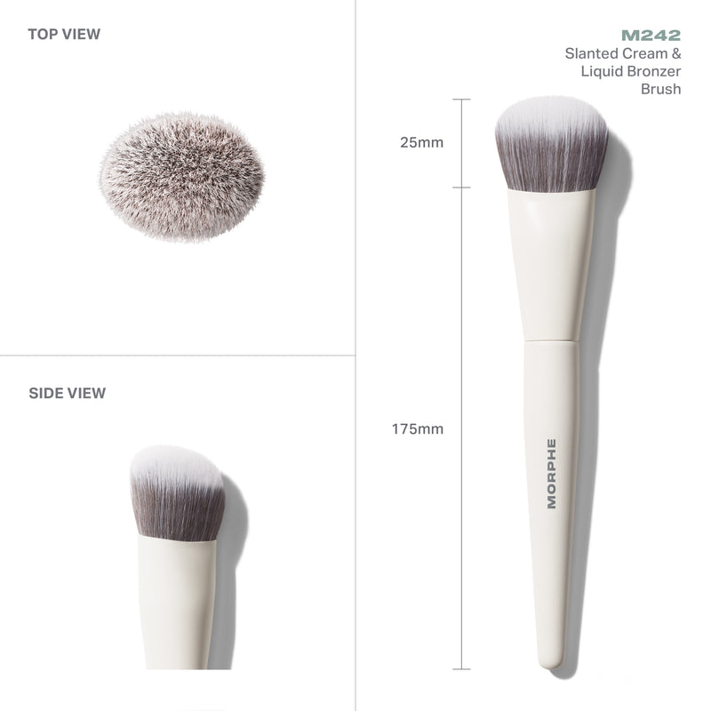 M242 Slanted Cream & Liquid Bronzer Brush - Image 4 out of 5