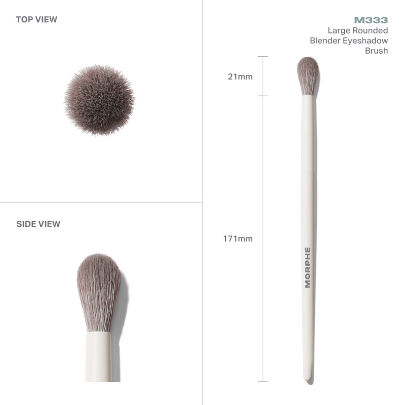M333 Large Rounded Blender Eyeshadow Brush - Image 4 out of 5