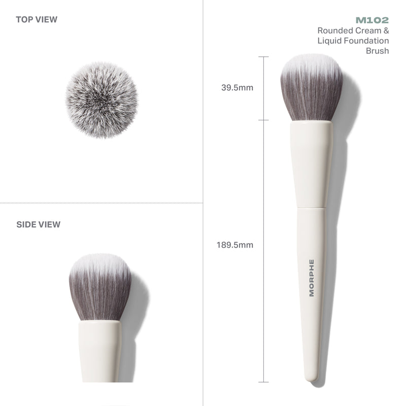 M102 Rounded Cream & Liquid Foundation Brush - Image 3 out of 7