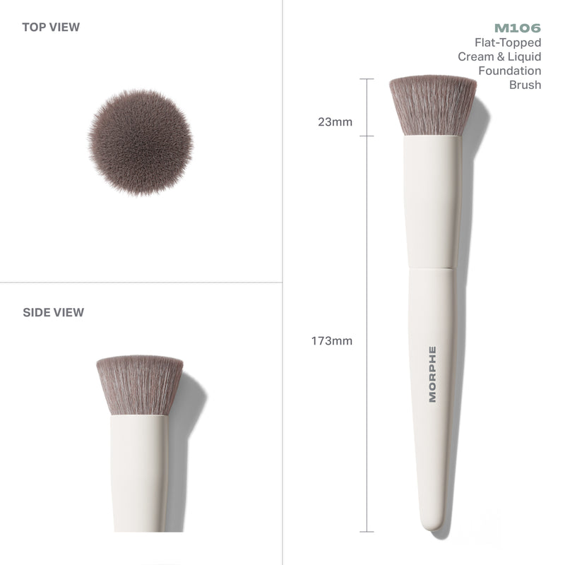 M106 Flat-Topped Foundation Brush - Image 4 out of 5