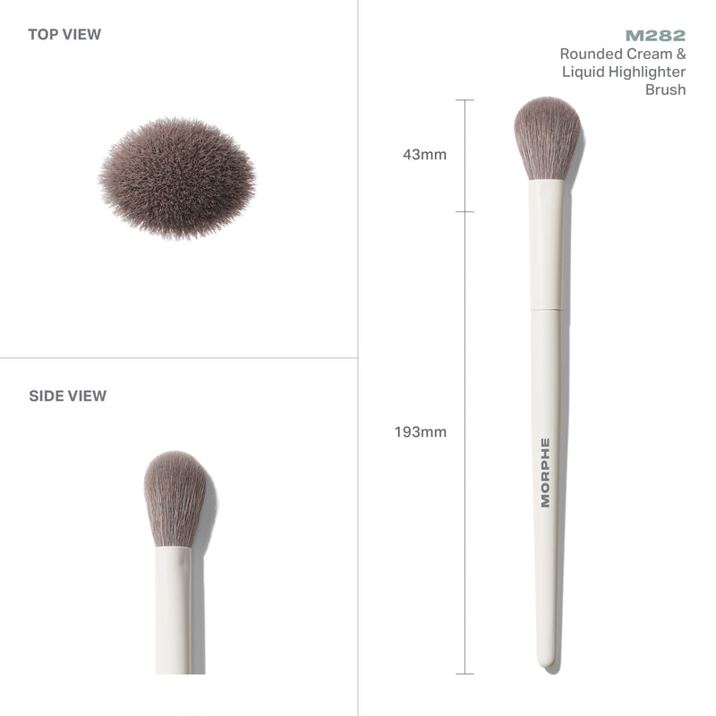 M282 Rounded Cream & Liquid Highlight Brush - Image 4 out of 5