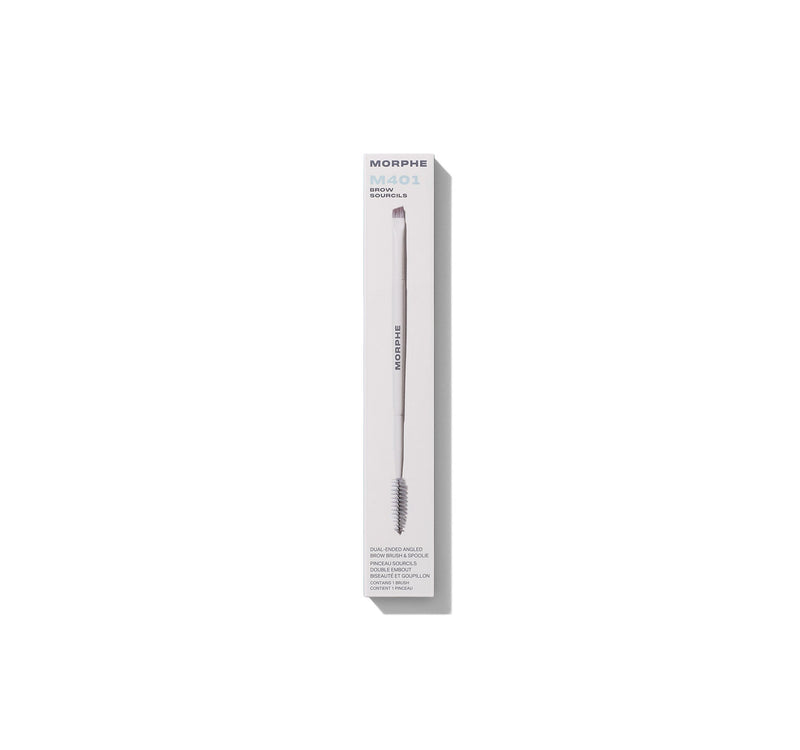 M401 Dual-Ended Angled Brow Brush & Spoolie - Image 2 out of 5