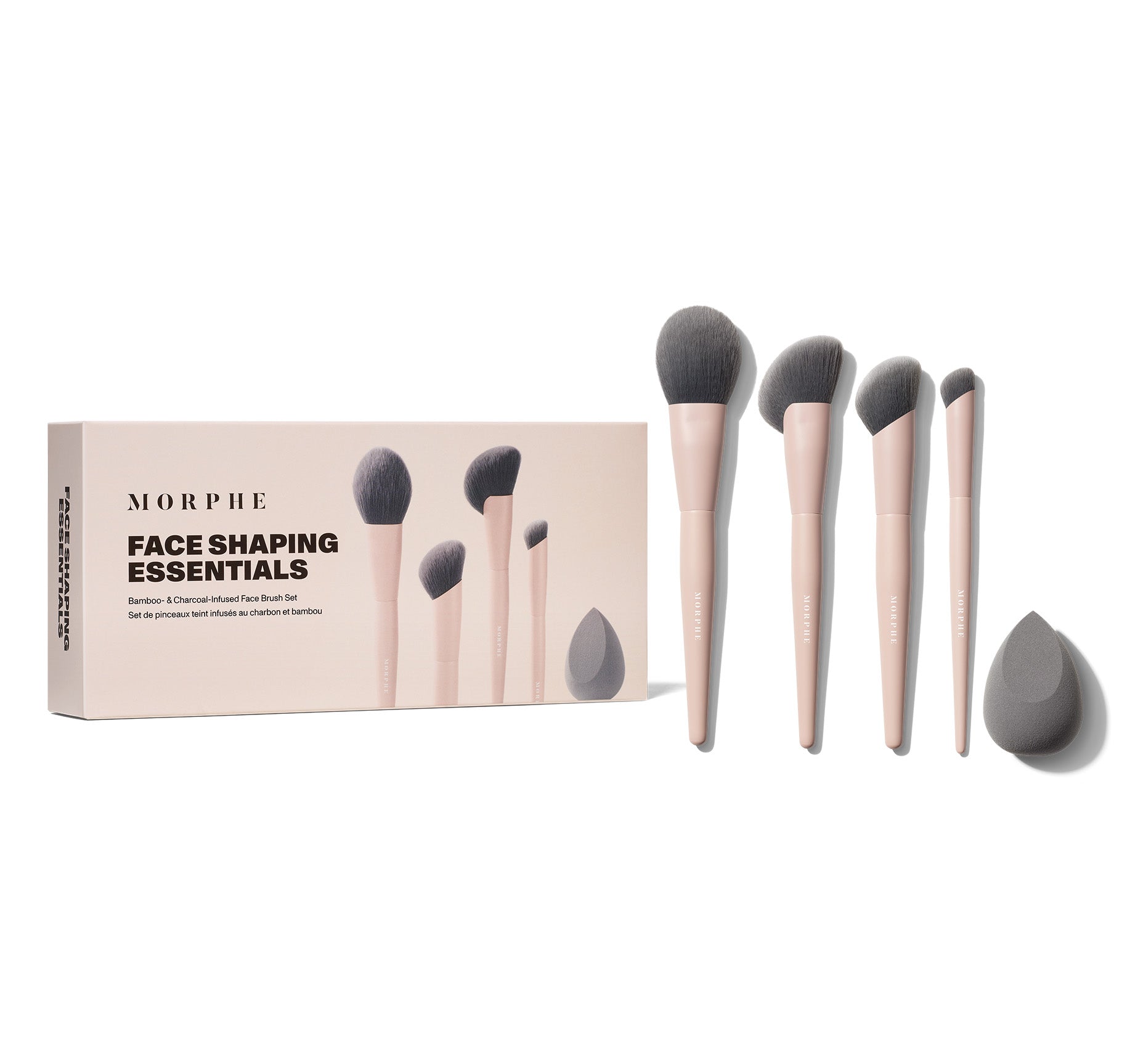 Face Shaping Essentials Bamboo & Charcoal Infused Face Brush Set - Image 6