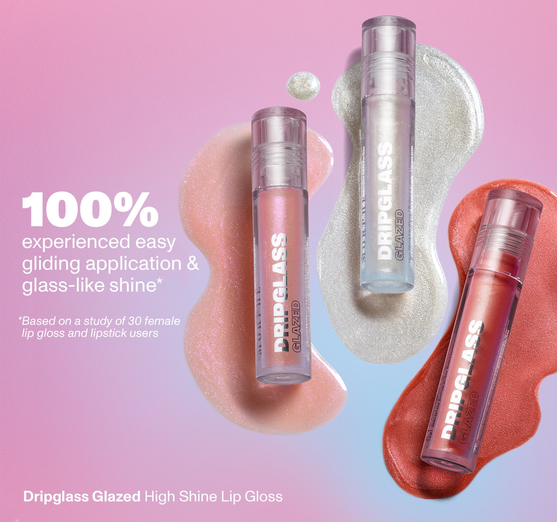 Aurascape Dripglass Glazed Highshine Pearlized Lip Gloss - Frose Bliss - Image 4