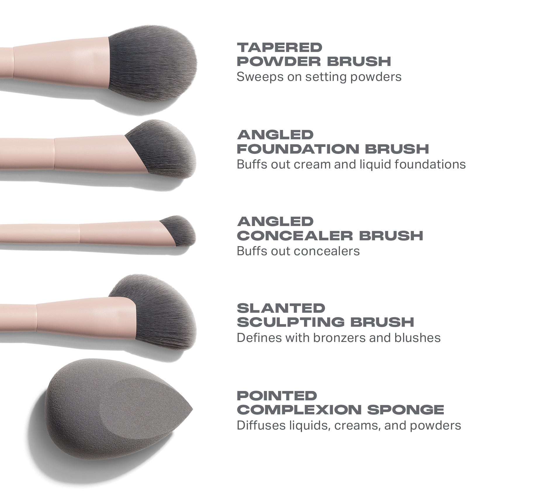 Face Shaping Essentials Bamboo & Charcoal Infused Face Brush Set - Image 2