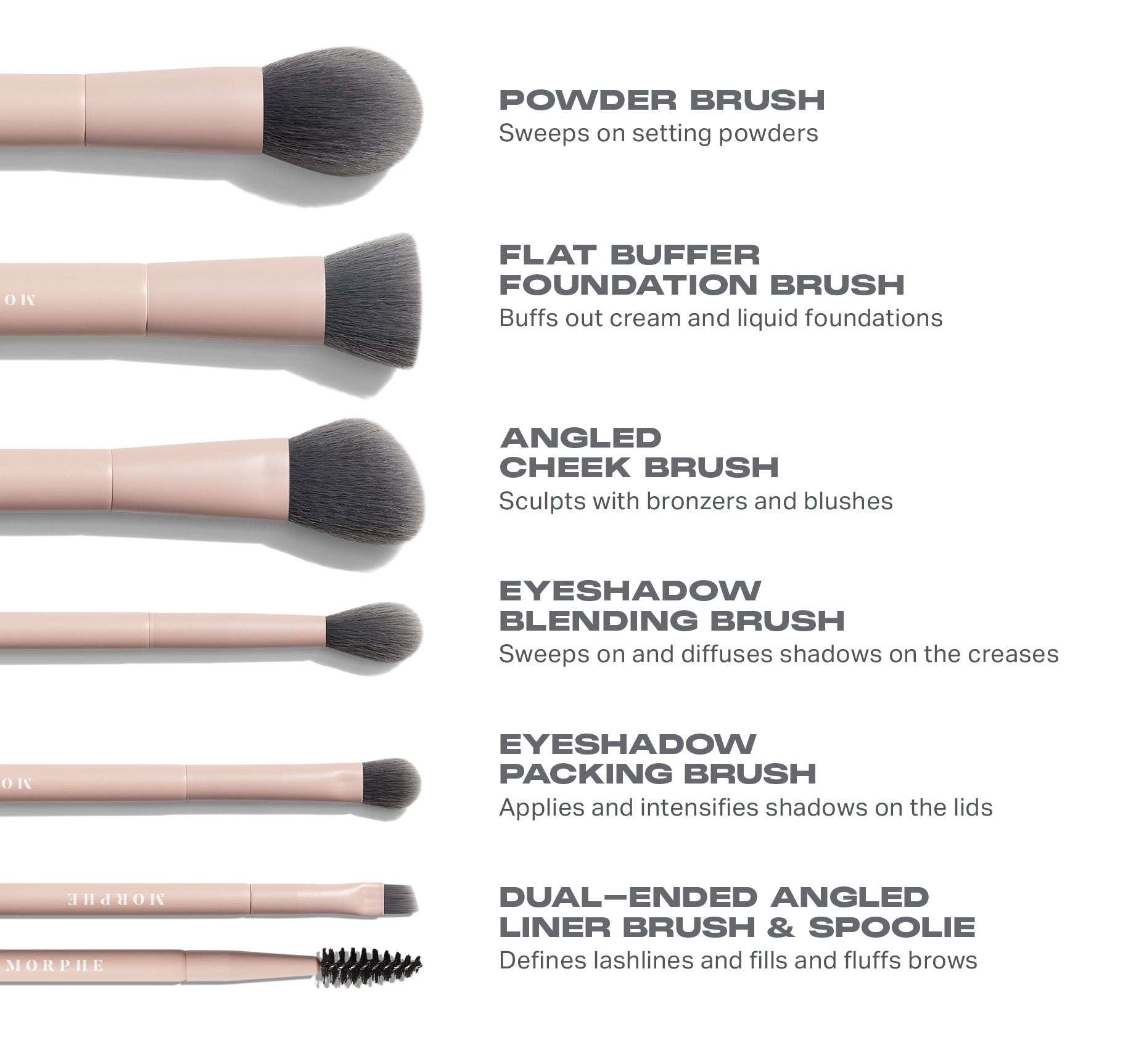 Travel Shaping Essentials Bamboo & Charcoal Infused Travel Brush Set - Image 2