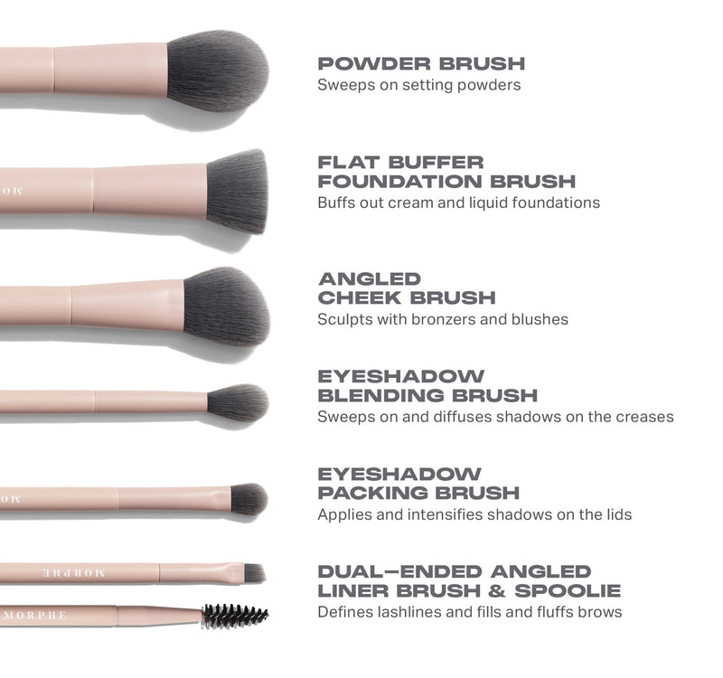 Travel Shaping Essentials Bamboo & Charcoal Infused Travel Brush Set - Image 2 out of 7