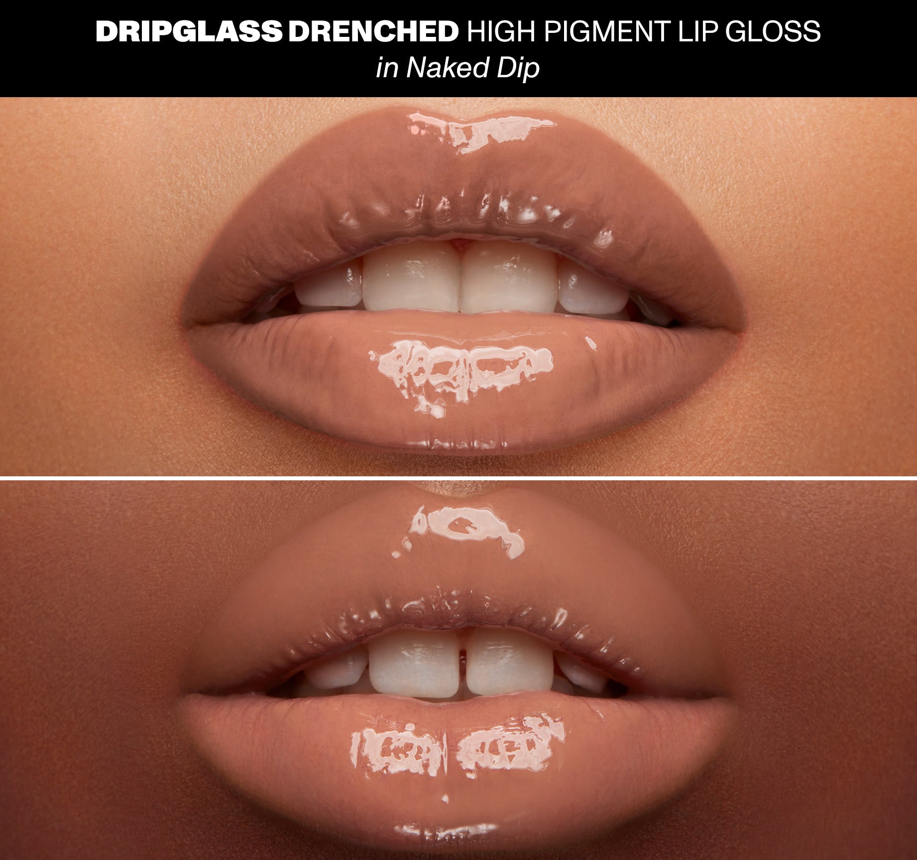 Dripglass Drenched High Pigment Lip Gloss - Naked Dip - Image 3