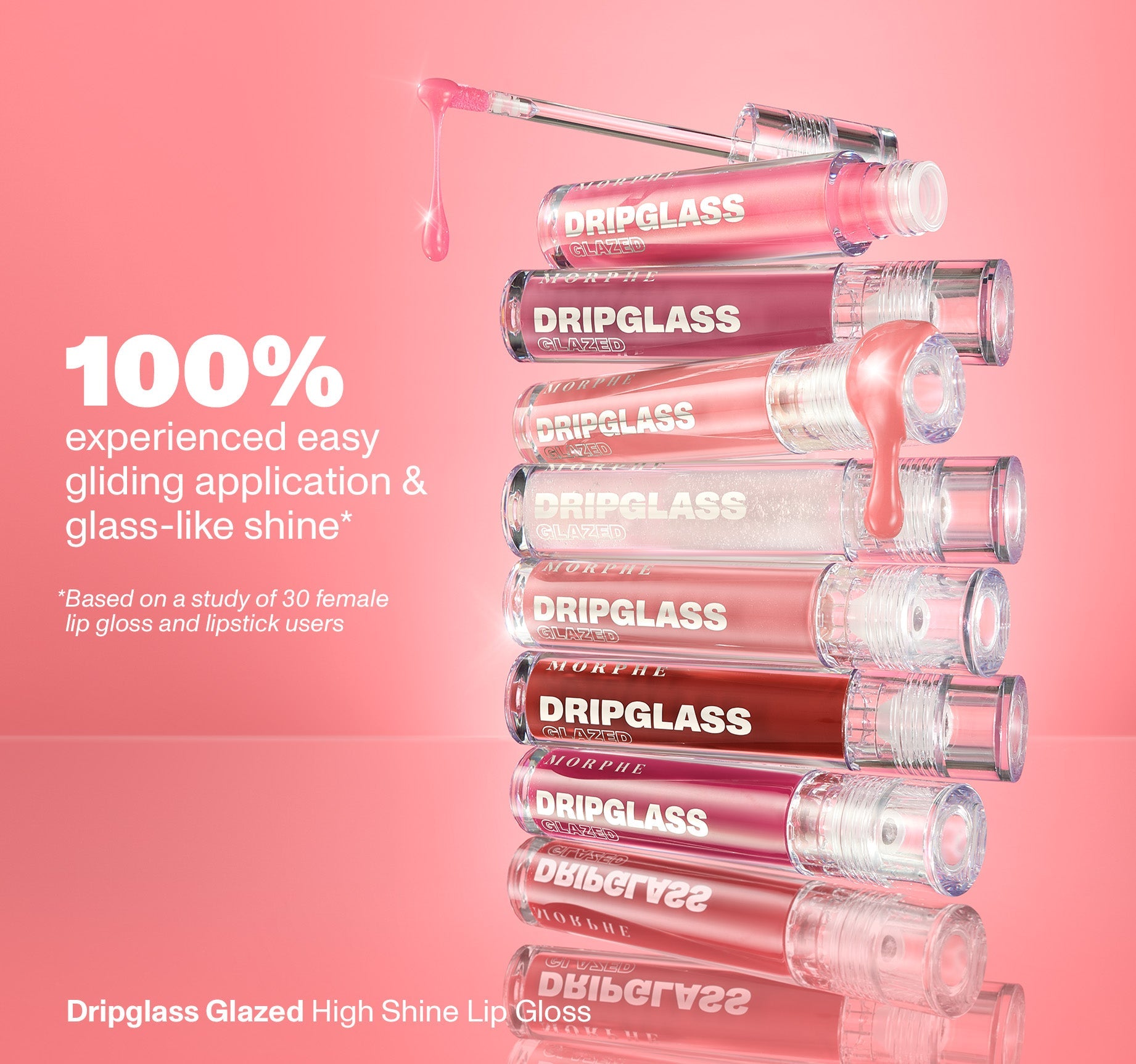 Dripglass Glazed High Shine Lip Gloss - Pink Mirror - Image 7