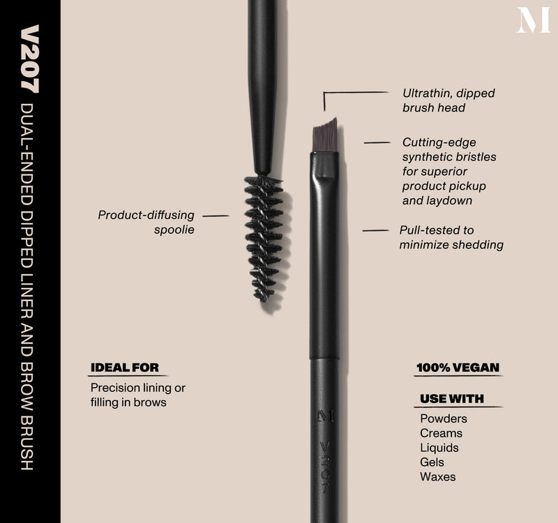 V207  Dual-Ended Dipped Liner And Brow Brush - Image 2 out of 2