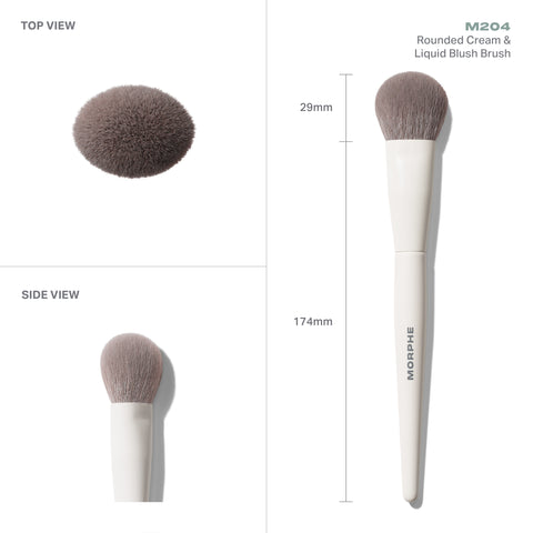 M204 Rounded Cream & Liquid Blush Brush  Morphe US