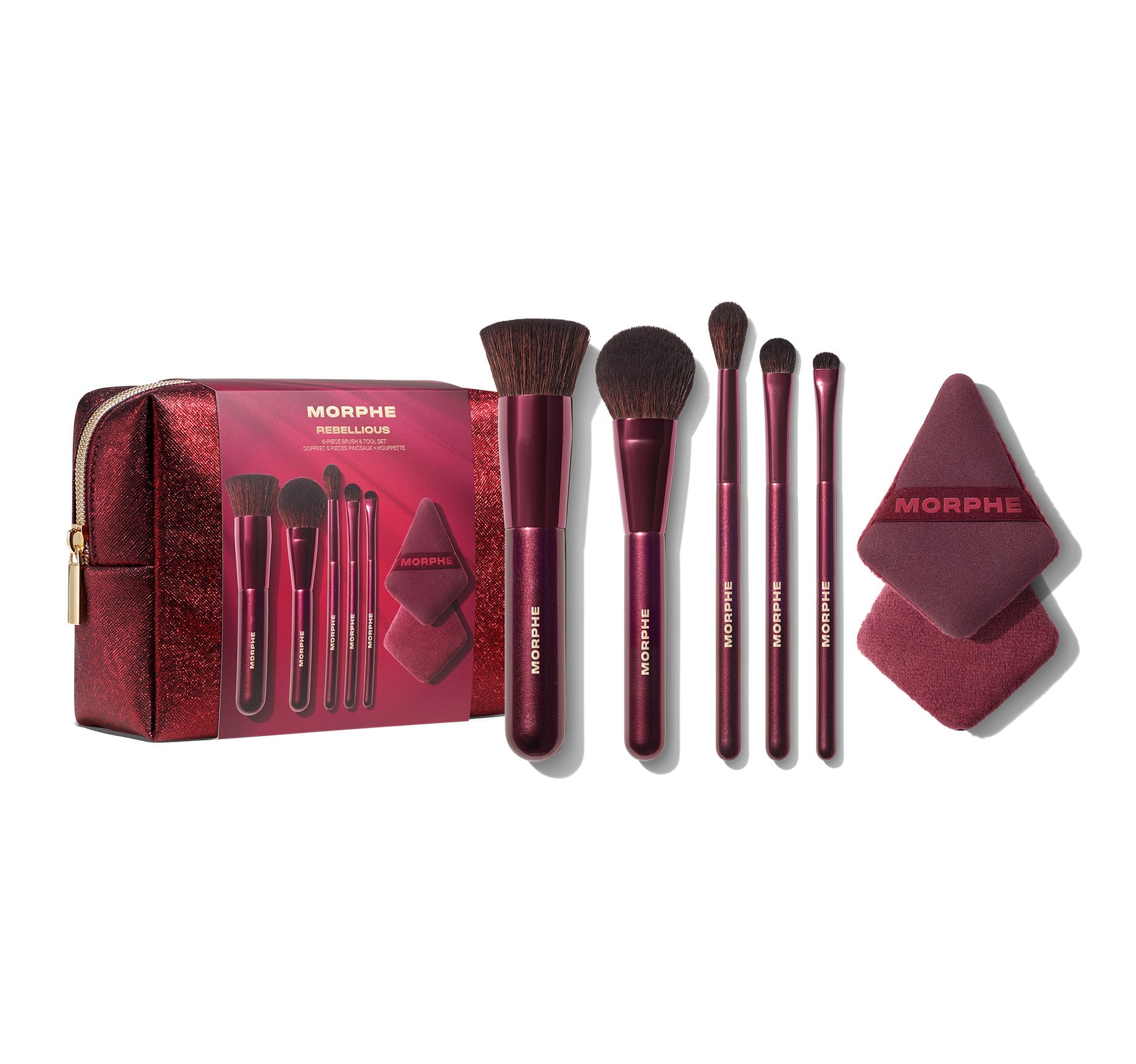 Rebellious 6-Piece Travel Brush & Tool Set