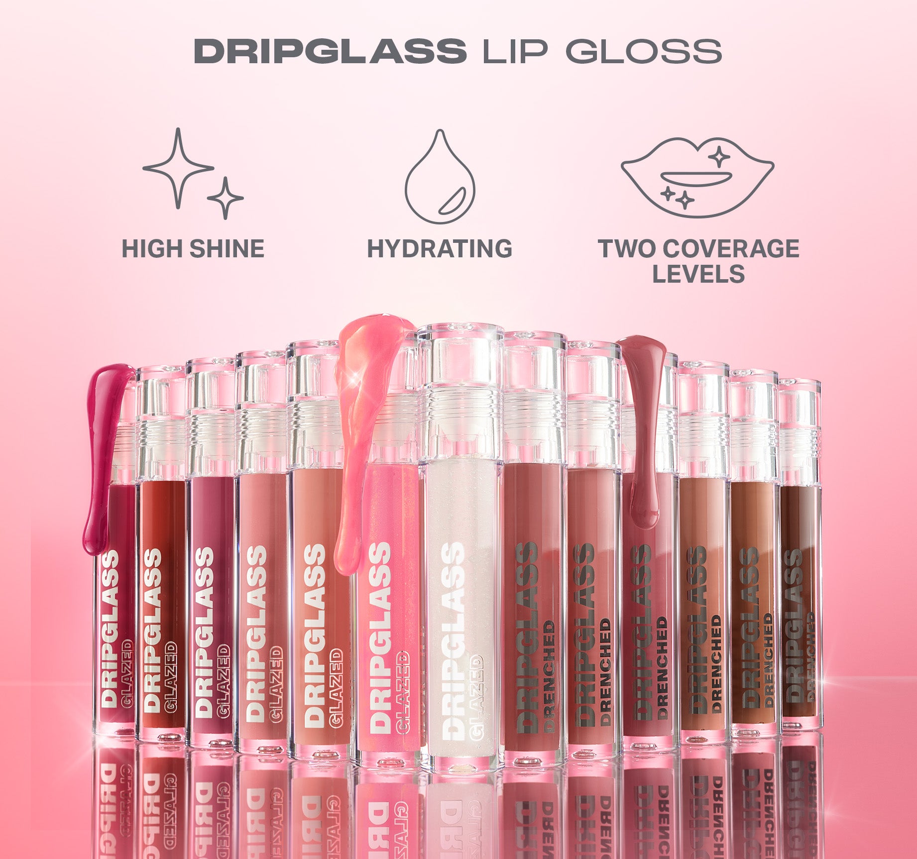 Dripglass Glazed High Shine Lip Gloss - Pink Mirror - Image 7