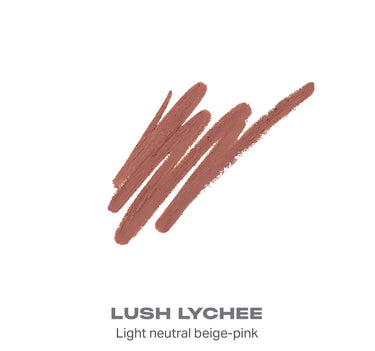 {Lush Lychee (light neutral beige pink)} Morphe Oral Flirtation Color Pencil color swatch in Lush Lychee (light neutral beige pink), showing formula texture and pigmentation. | Oral Flirtation Color Pencil | Secondary image