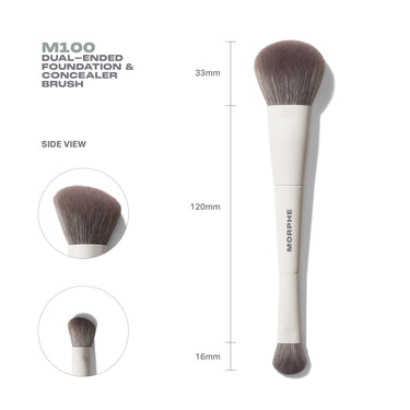 M100 Dual-Ended Foundation & Concealer Brush