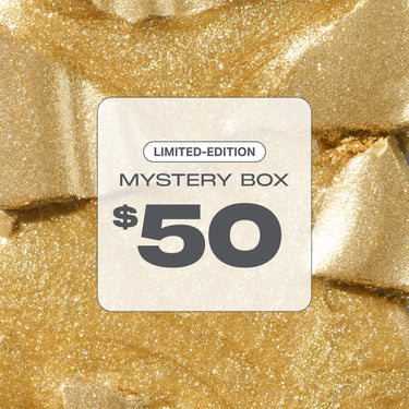 Morphe Mystery Box $50 open, showing formula and applicator. | Mystery Box $50