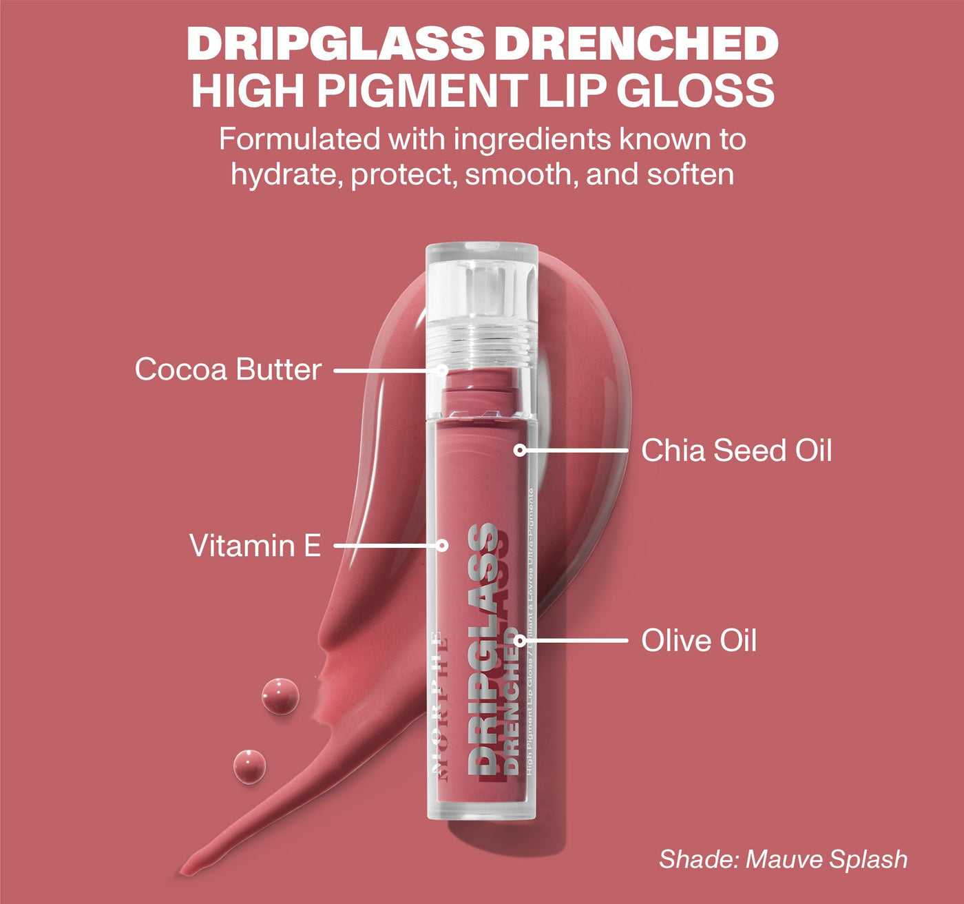 Dripglass Drenched High Pigment Lip Gloss - Naked Dip