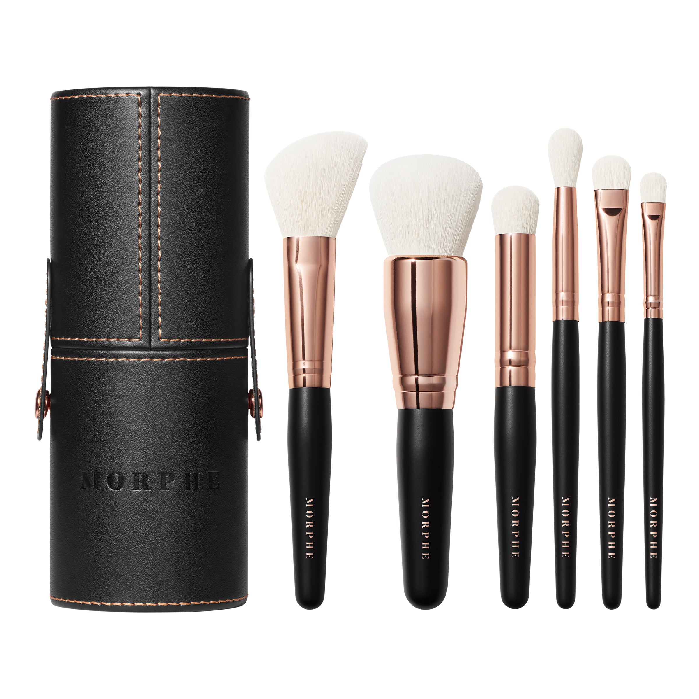 Rosé Away 6-Piece Face & Eye Travel Brush Set - Image 1