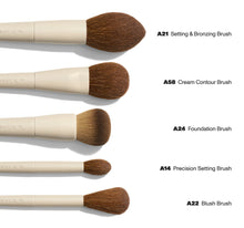 Signature Face 5-Piece Brush Set - Brush set includes: A21 Setting & Bronzing Brush, A58 Cream Contour Brush, A24 Foundation Brush, A14 Precision Setting Brush, A22 Blush Brush.-view-2
